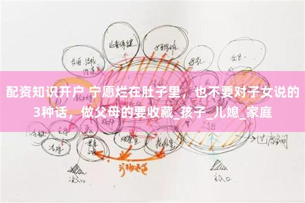 配资知识开户 宁愿烂在肚子里，也不要对子女说的3种话，做父母的要收藏_孩子_儿媳_家庭