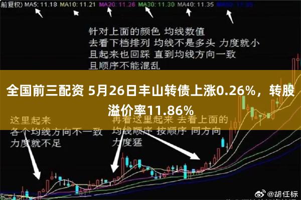 全国前三配资 5月26日丰山转债上涨0.26%，转股溢价率11.86%