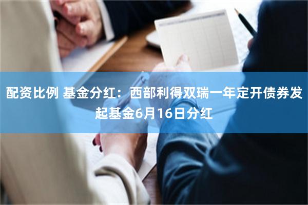 配资比例 基金分红：西部利得双瑞一年定开债券发起基金6月16日分红
