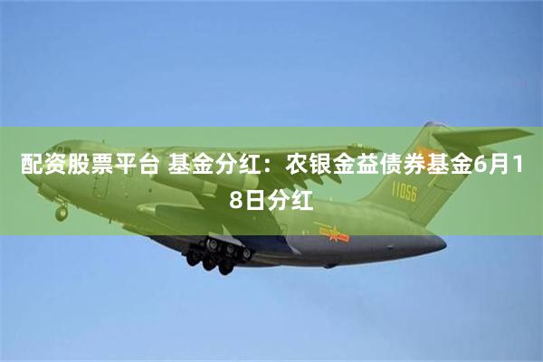 配资股票平台 基金分红：农银金益债券基金6月18日分红