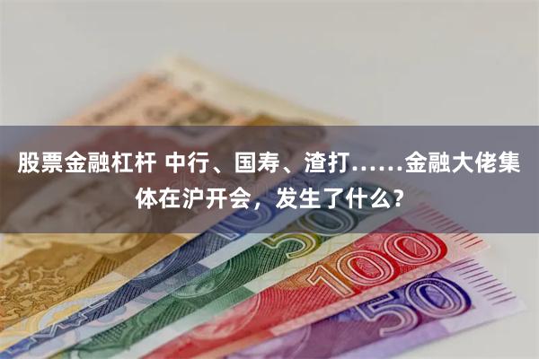 股票金融杠杆 中行、国寿、渣打……金融大佬集体在沪开会，发生了什么？